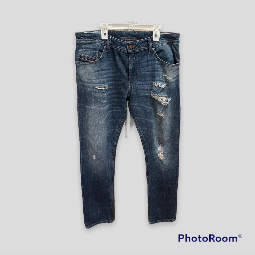 Diesel Thommer-C Stretch Slim Skinny Distressed Jeans 34x32 Authentic